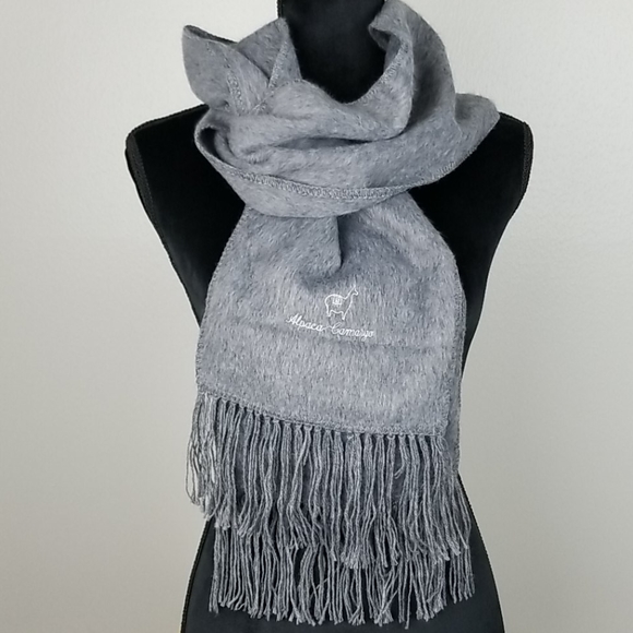 Alpaca Camargo Scarf Grey - Picture 2 of 8